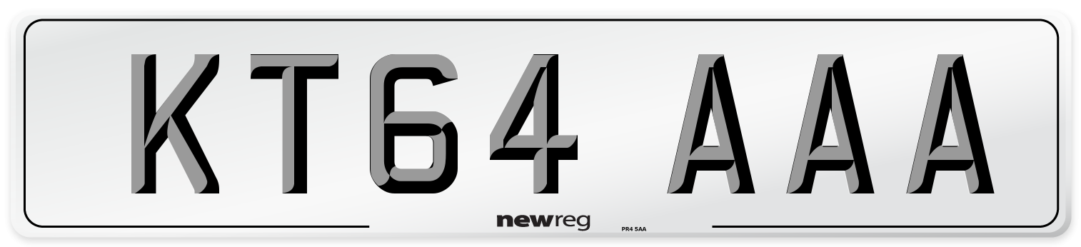 KT64 AAA Number Plate from New Reg